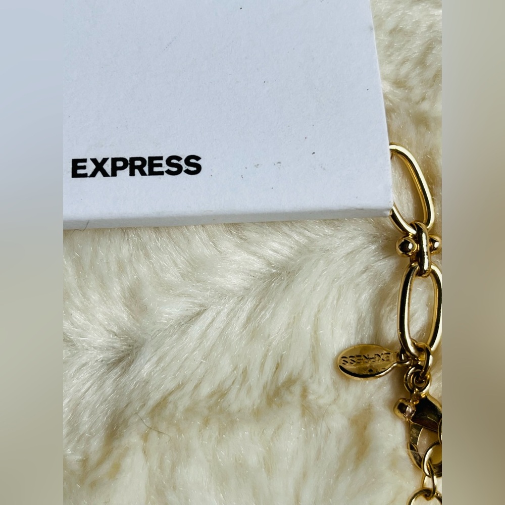 Express gold tone chain necklace NWT - Picture 2 of 3